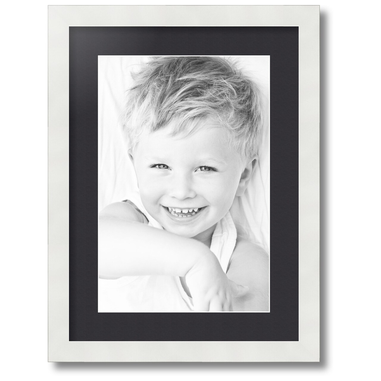 ArtToFrames Collage Photo Picture Frame with 1 - 10x15 inch Openings, Framed in White with Over 62 Mat Color Options and Regular Glass (CSM-3966-1402)